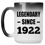 102nd Birthday Legendary Since 1922 - 15oz Color Changing Mug