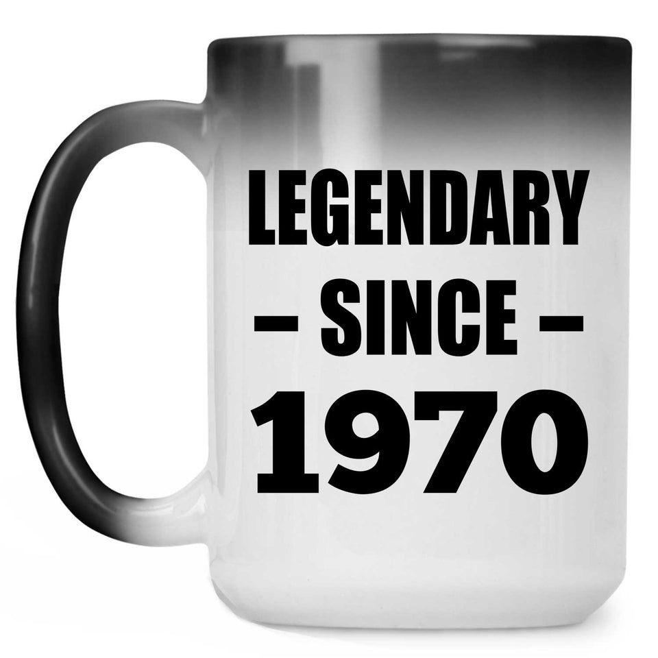 54th Birthday Legendary Since 1970 - 15oz Color Changing Mug