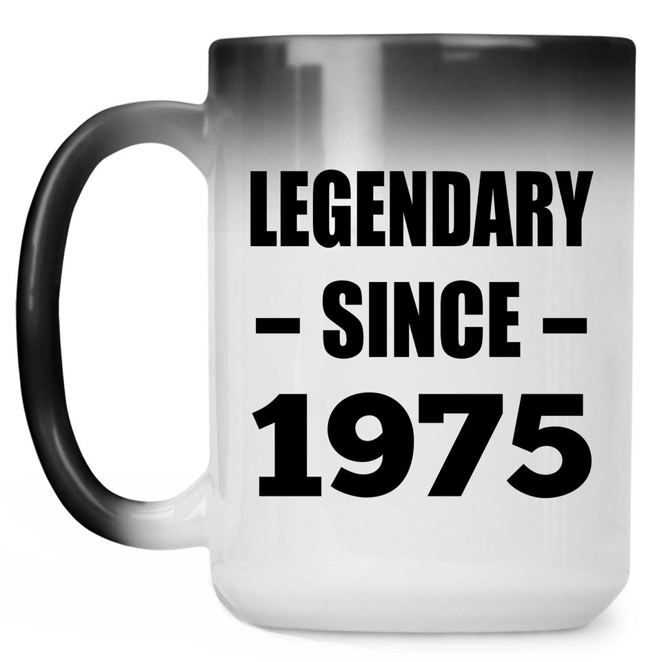 49th Birthday Legendary Since 1975 - 15oz Color Changing Mug