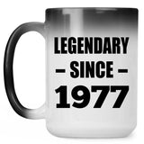 47th Birthday Legendary Since 1977 - 15oz Color Changing Mug