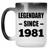 43rd Birthday Legendary Since 1981 - 15oz Color Changing Mug