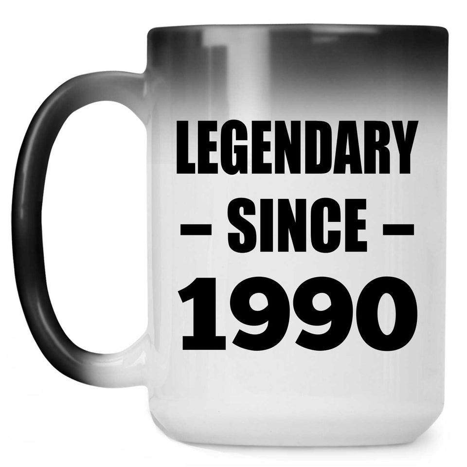 34th Birthday Legendary Since 1990 - 15oz Color Changing Mug