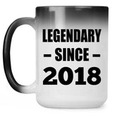6th Birthday Legendary Since 2018 - 15oz Color Changing Mug