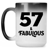 57th Birthday 57 & Fabulous - 15oz Color Changing Mug