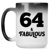64th Birthday 64 & Fabulous - 15oz Color Changing Mug