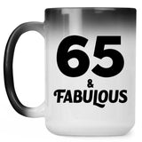 65th Birthday 65 & Fabulous - 15oz Color Changing Mug