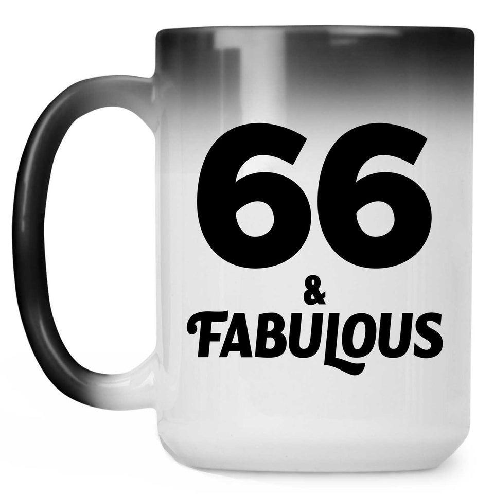 66th Birthday 66 & Fabulous - 15oz Color Changing Mug