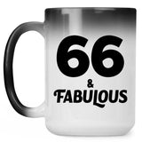 66th Birthday 66 & Fabulous - 15oz Color Changing Mug