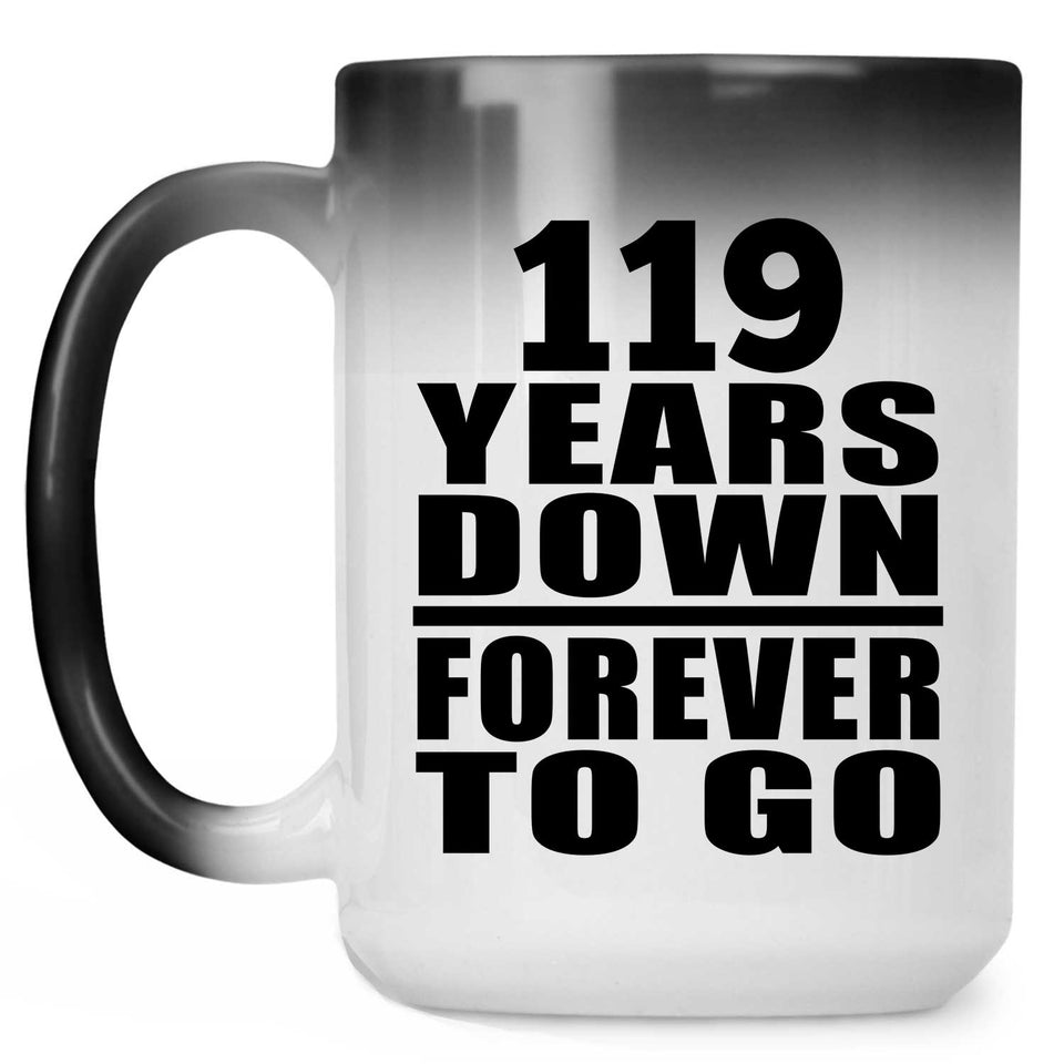 119th Anniversary 119 Years Down Forever to Go - 15oz Color Changing Mug