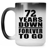 72nd Anniversary 72 Years Down Forever to Go - 15oz Color Changing Mug