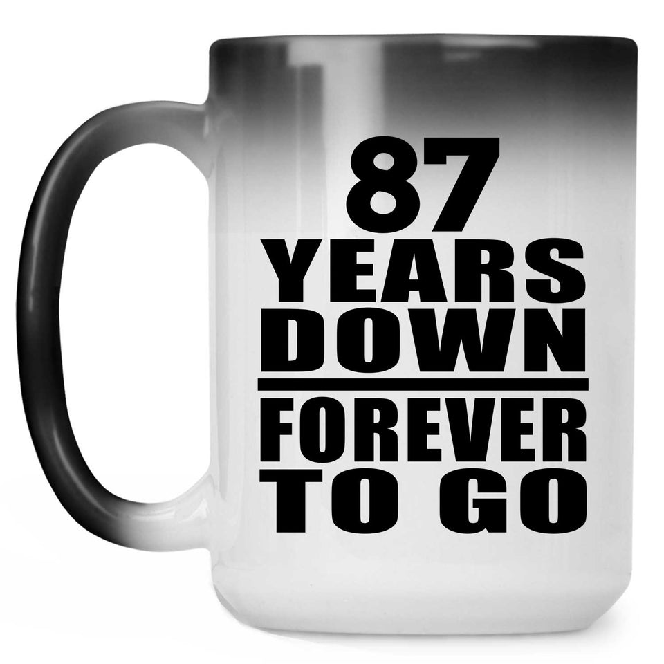 87th Anniversary 87 Years Down Forever to Go - 15oz Color Changing Mug
