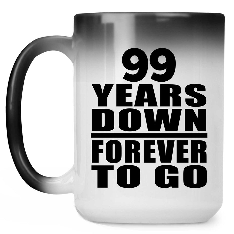 99th Anniversary 99 Years Down Forever to Go - 15oz Color Changing Mug