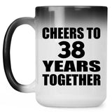 38th Anniversary Cheers To 38 Years Together - 15oz Color Changing Mug