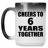 6th Anniversary Cheers To 6 Years Together - 15oz Color Changing Mug