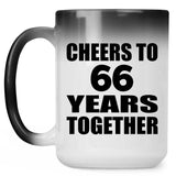 66th Anniversary Cheers To 66 Years Together - 15oz Color Changing Mug