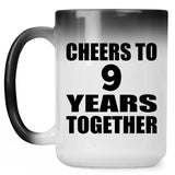 9th Anniversary Cheers To 9 Years Together - 15oz Color Changing Mug