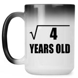 2nd Birthday Square Root of 4 Years Old - 15oz Color Changing Mug