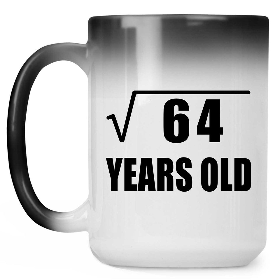 8th Birthday Square Root of 64 Years Old - 15oz Color Changing Mug