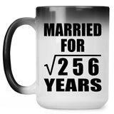 16th Anniversary Married For Square Root of 256 Years - 15oz Color Changing Mug