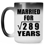 17th Anniversary Married For Square Root of 289 Years - 15oz Color Changing Mug