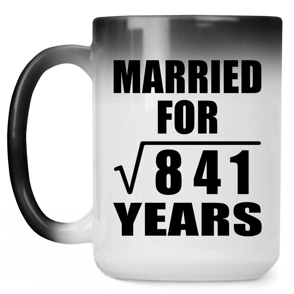 29th Anniversary Married For Square Root of 841 Years - 15oz Color Changing Mug