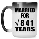 29th Anniversary Married For Square Root of 841 Years - 15oz Color Changing Mug