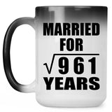 31st Anniversary Married For Square Root of 961 Years - 15oz Color Changing Mug