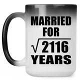 46th Anniversary Married For Square Root of 2116 Years - 15oz Color Changing Mug
