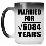 78th Anniversary Married For Square Root of 6084 Years - 15oz Color Changing Mug