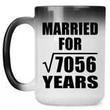 84th Anniversary Married For Square Root of 7056 Years - 15oz Color Changing Mug