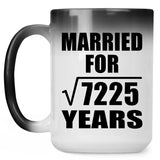 85th Anniversary Married For Square Root of 7225 Years - 15oz Color Changing Mug
