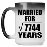 88th Anniversary Married For Square Root of 7744 Years - 15oz Color Changing Mug