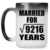 96th Anniversary Married For Square Root of 9216 Years - 15oz Color Changing Mug