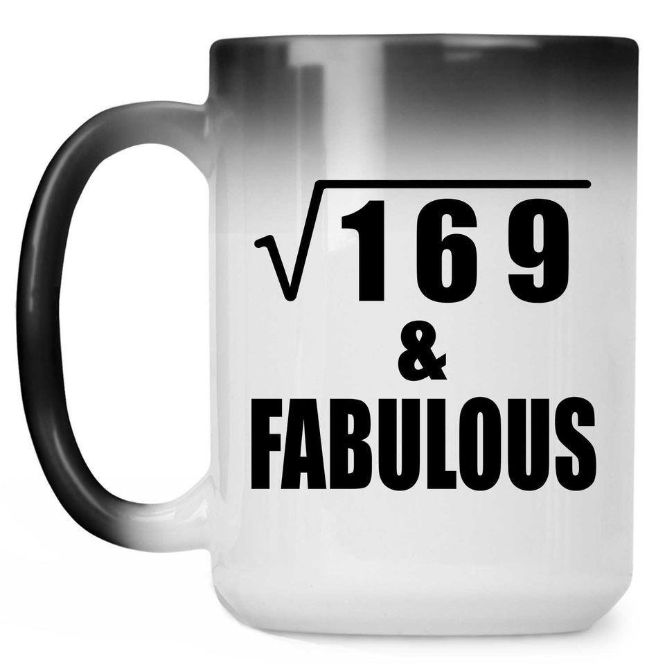 13th Birthday Square Root of 169 & Fabulous - 15oz Color Changing Mug
