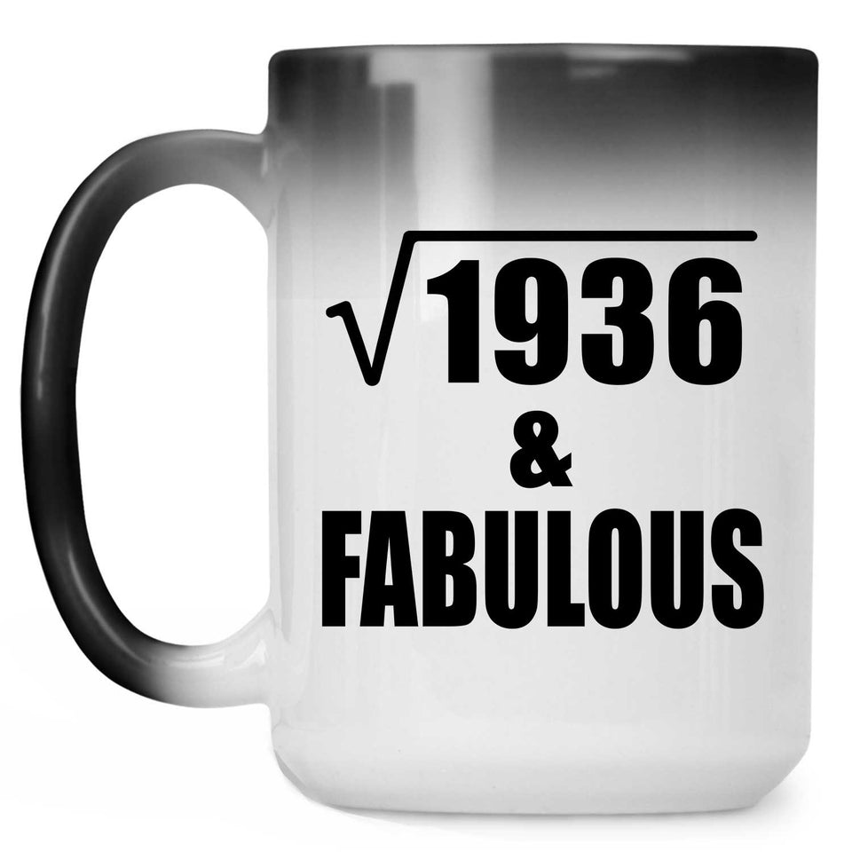 44th Birthday Square Root of 1936 & Fabulous - 15oz Color Changing Mug