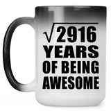 54th Birthday Square Root of 2916 Years of Being Awesome - 15oz Color Changing Mug