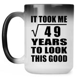 7th Birthday Took Square Root of 49 Years To Look Good - 15oz Color Changing Mug