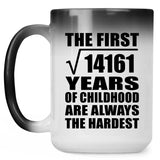 119th Birthday Square Root of 14161 Years of Childhood - 15oz Color Changing Mug