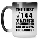 12th Birthday Square Root of 144 Years of Childhood - 15oz Color Changing Mug