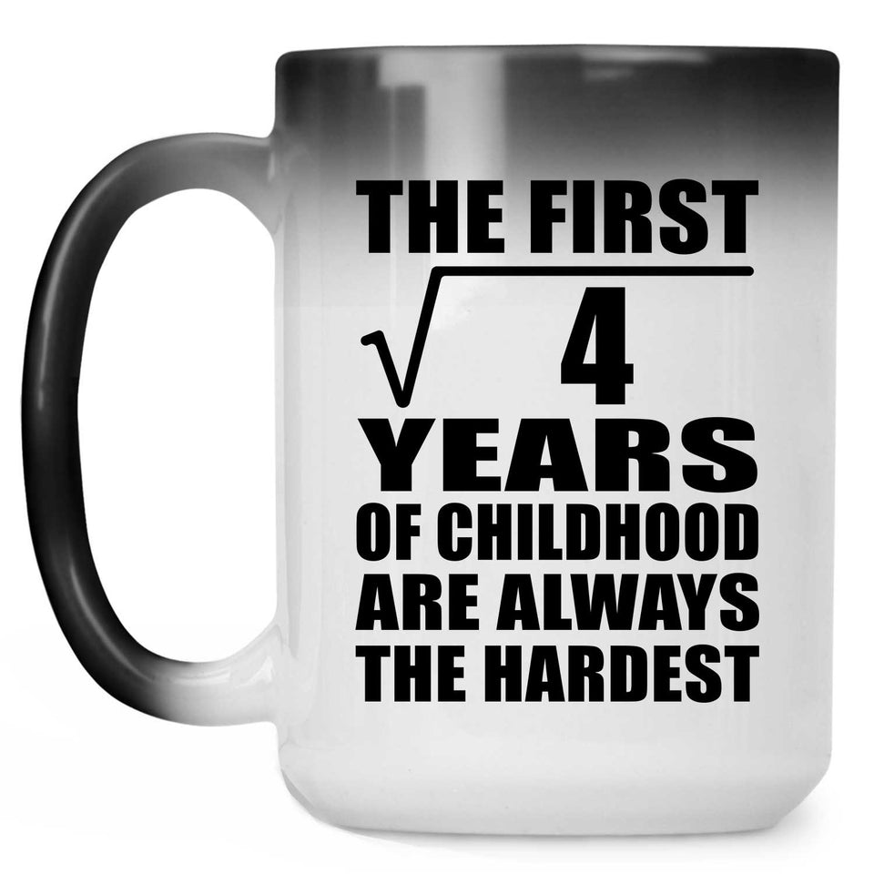 2nd Birthday Square Root of 4 Years of Childhood - 15oz Color Changing Mug