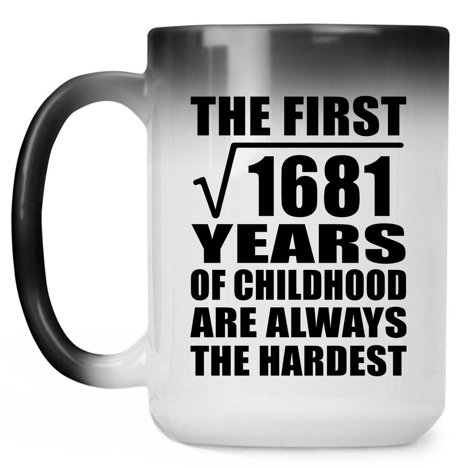 41st Birthday Square Root of 1681 Years of Childhood - 15oz Color Changing Mug
