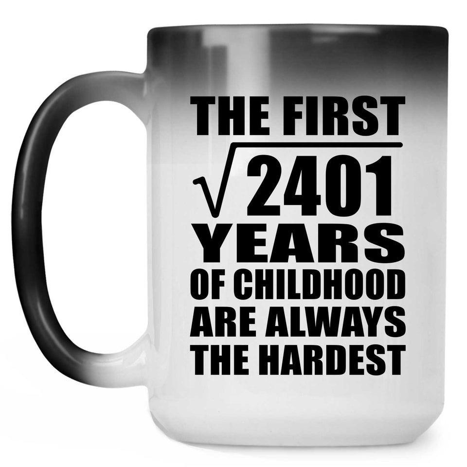 49th Birthday Square Root of 2401 Years of Childhood - 15oz Color Changing Mug