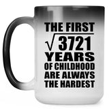 61st Birthday Square Root of 3721 Years of Childhood - 15oz Color Changing Mug