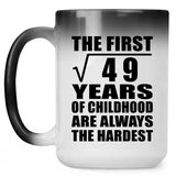 7th Birthday Square Root of 49 Years of Childhood - 15oz Color Changing Mug