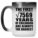 87th Birthday Square Root of 7569 Years of Childhood - 15oz Color Changing Mug