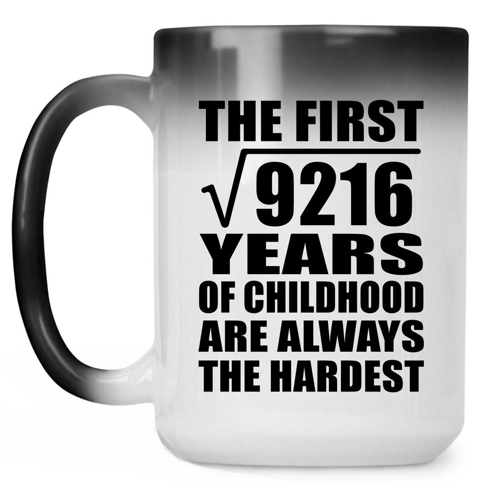 96th Birthday Square Root of 9216 Years of Childhood - 15oz Color Changing Mug