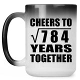 28th Anniversary Cheers To Square Root of 784 Years Together - 15oz Color Changing Mug