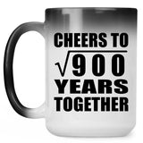 30th Anniversary Cheers To Square Root of 900 Years Together - 15oz Color Changing Mug