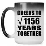 34th Anniversary Cheers To Square Root of 1156 Years Together - 15oz Color Changing Mug