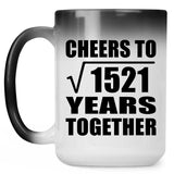 39th Anniversary Cheers To Square Root of 1521 Years Together - 15oz Color Changing Mug